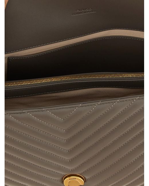 Pinko Metallic Big Lady Love Bag Puff Large Handbag
