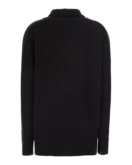 Lisa Yang Black Sweater Heidi Cashmere Knitted Tops