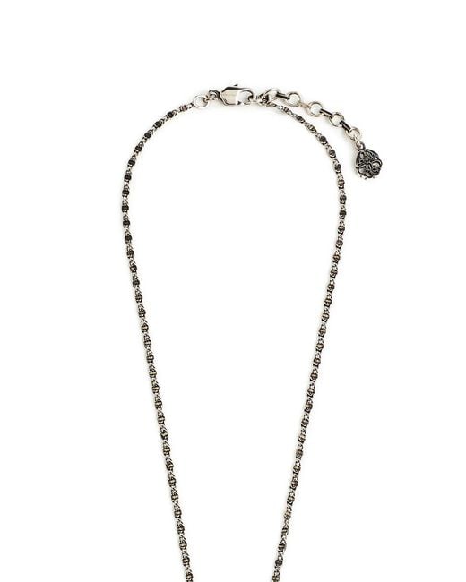 McQueen Blue Plate Medallion Cameo Chain Necklace Accessories Jewelry for men