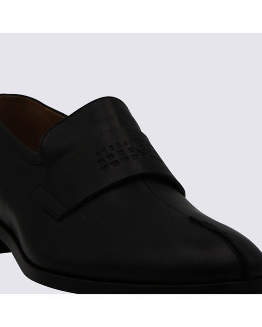 MM6 by Maison Martin Margiela Black Leather Loafers for men