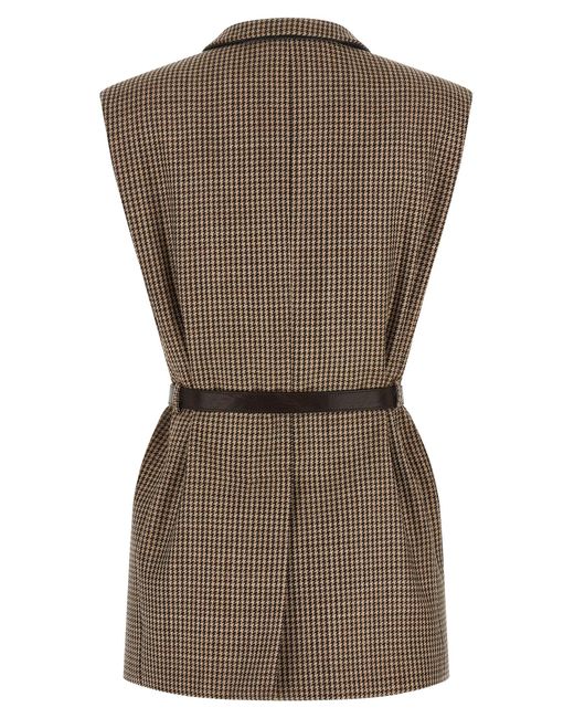 Brunello Cucinelli Gray Virgin Wool Sleeveless Jacket Clothing