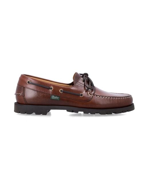 Paraboot Brown Malo Leather Loafers Calf Sole for men