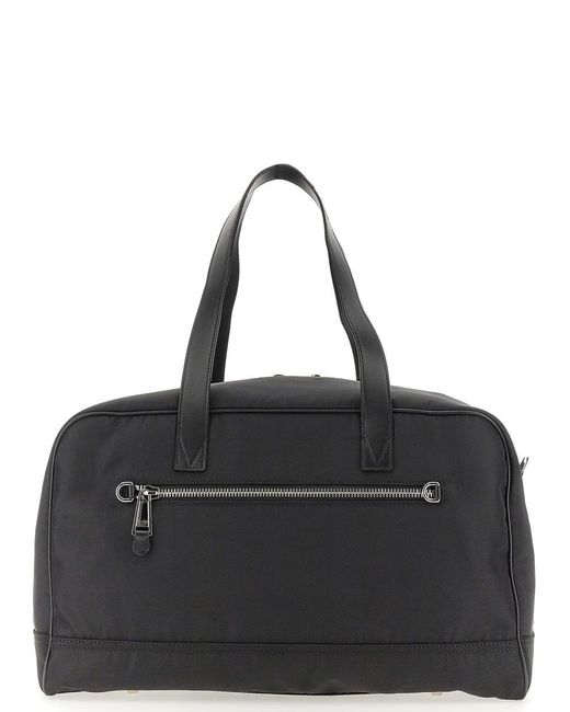 Moschino Black Nylon Travel Bag for men