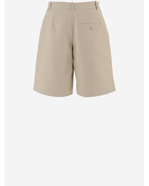 Jacquemus Natural Cotton Blend Shorts