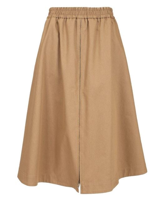 Golden Goose Deluxe Brand Natural Midi Circle Skirt Skirts