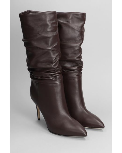 Paris Texas High Heels Ankle Boots In Dark Brown Leather Lyst