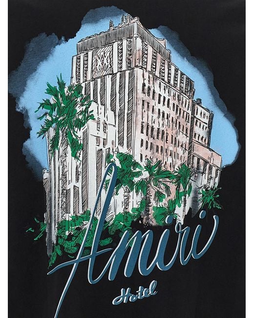 Amiri Black Hotel' T-Shirt for men