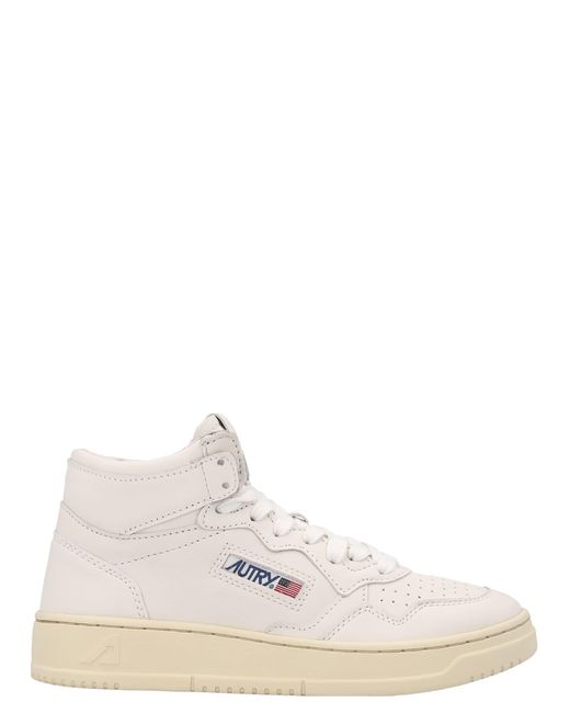 Autry White ' 01 Mid' Sneakers