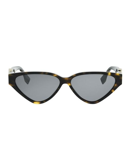 Fendi Gray Ff Diamonds Acetato Sunglasses
