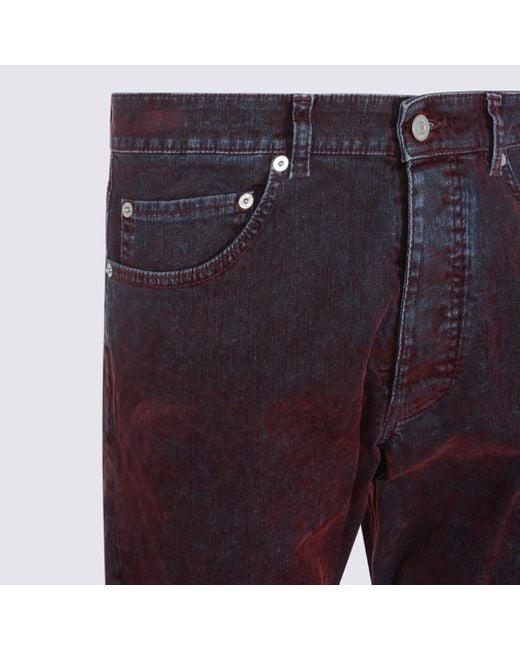 MM6 by Maison Martin Margiela Purple Cotton Pants for men