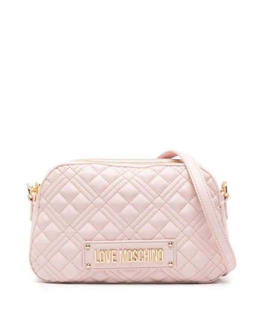 Love Moschino Quilted Shoulder Bag in Pink | Lyst