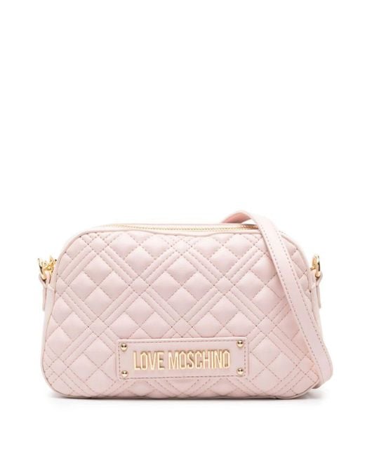 Love Moschino Quilted Shoulder Bag in Pink Lyst