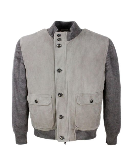 Barba Napoli Gray Jackets 100Le for men