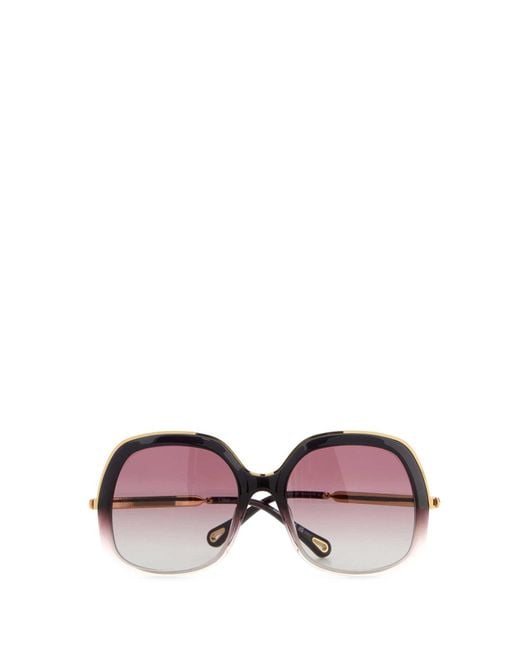 サングラス CHLOE PURPLE ACETATE SUNGLASSES Chloé Purple Acetate Sunglasses | Lyst