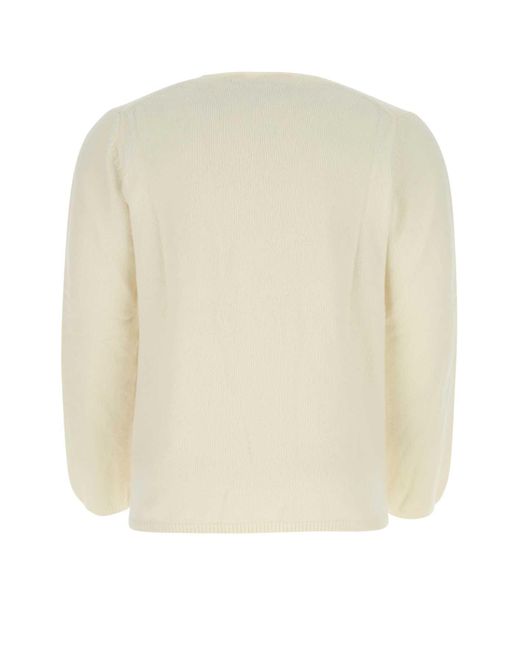 Comme des Garçons White Ivory Wool Blend Sweater for men