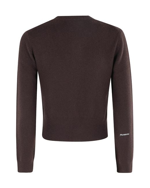 J.W. Anderson Black Contrast Embroidery Cardigan