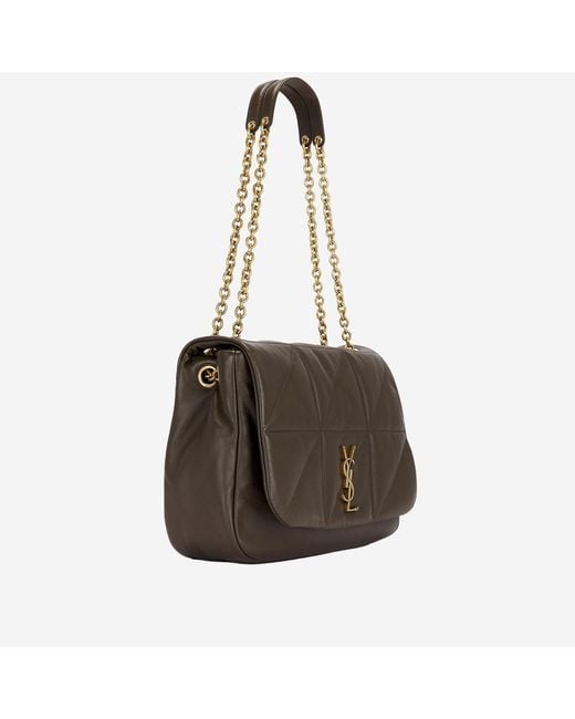 Saint Laurent Brown Medium Leather Bag Lambskin Shoulder