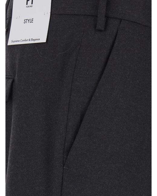 PT Torino Blue Trousers Master 1 Pince for men
