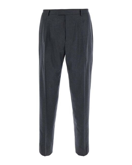 Low Brand Blue Straight-Leg Trousers Oversease Technical Fabric for men