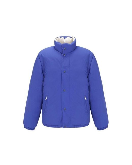Gucci Blue Polyamide Coat Clothing for men
