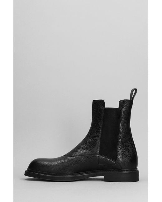 Emporio Armani Black Ankle Boots for men