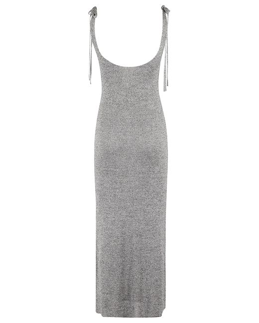 ワンピース Roberto Collina Dresses Roberto Collina Slip Dress Lurex Mouline in Gray | Lyst