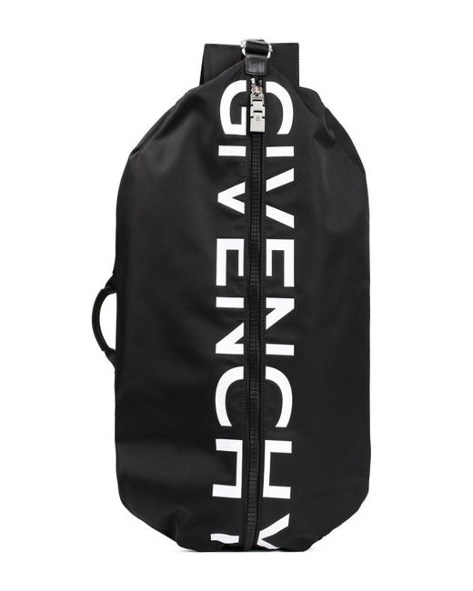 Givenchy Black Medium Cotton-Acrylic Zip Backpack Ss24 for men