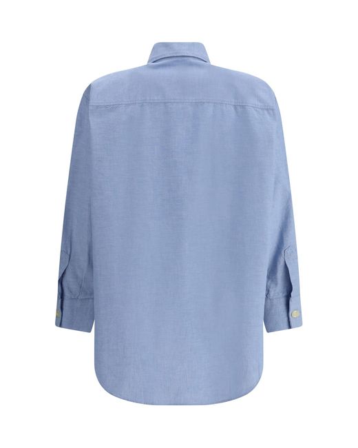 Deperlu Blue Oversized Shirt