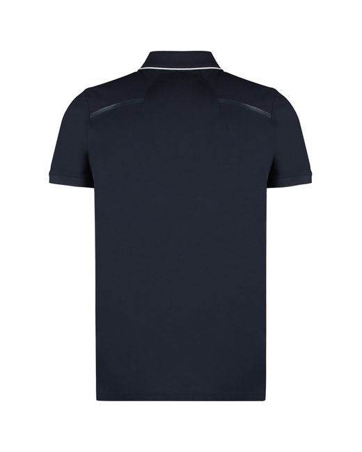 Boss Blue Cotton Jersey Polo Shirt for men
