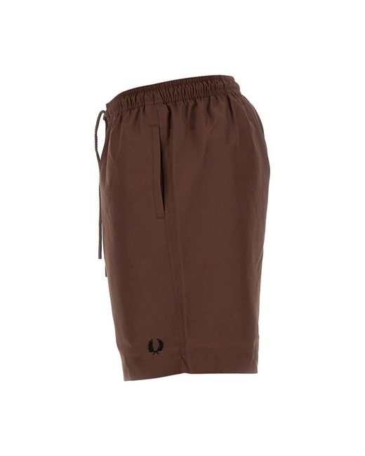 Fred Perry Brown Swimsuit for men