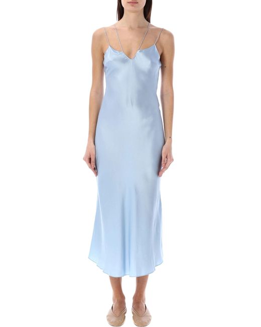 THE GARMENT Blue Catania Long Slip Dress