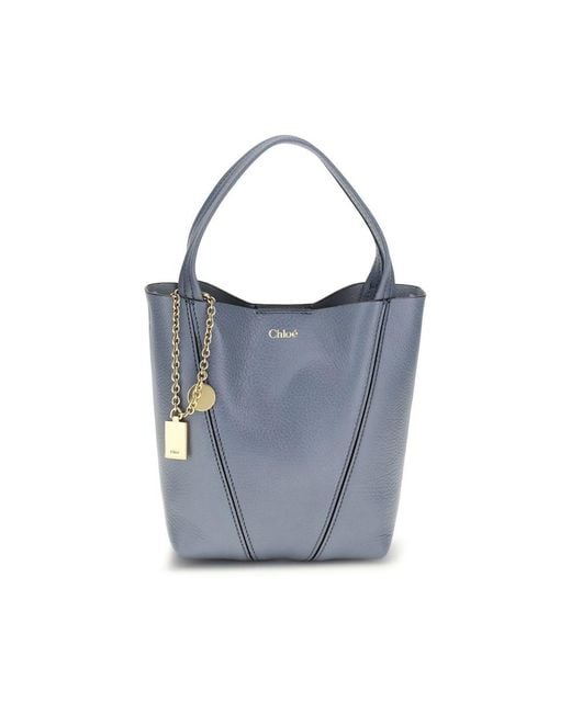 Chloé Blue Calf Leather Bos Taurus Shoulder Bag