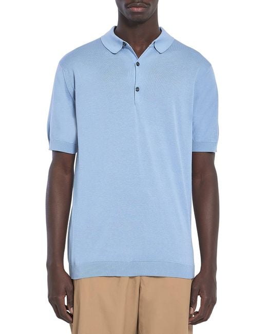 John Smedley Blue Adrian Shirt Ss for men