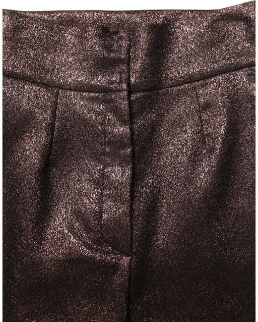 Dolce & Gabbana Metallic Brown High Waist Tapered Leg Pants