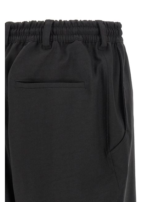 Y-3 Black Polyester Cargo Pants for men
