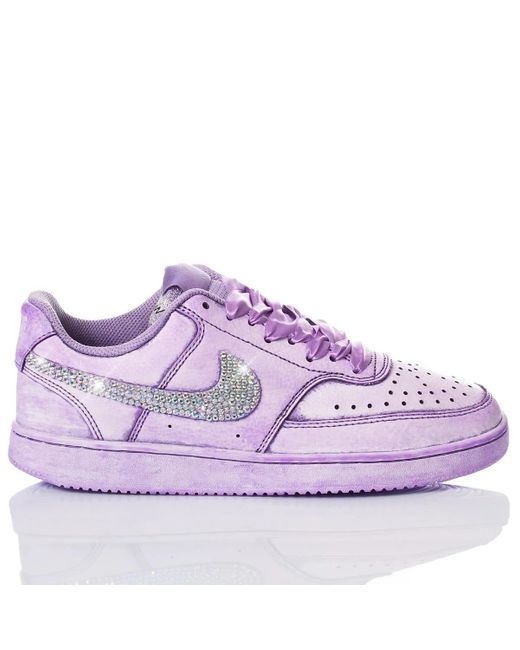 MIMANERA Purple Nike Washed Crystal Customized