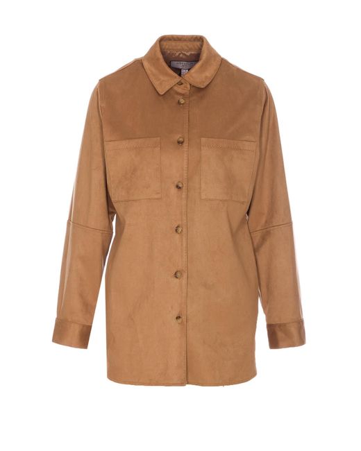 Urbancode Suede Jacket in Brown | Lyst
