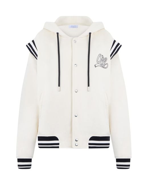 Off-White c/o Virgil Abloh White Bomber Jacket Cotton for men