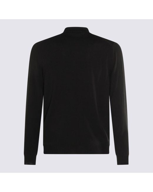 Zanone Black Wool Knitwear for men