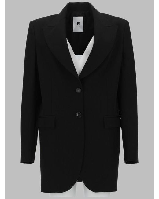PT Torino Black Wool Jacket Victoria Virgin