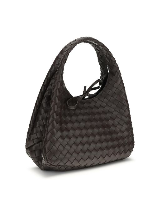 Bottega Veneta Black Shoulder Bag Campana Fondant-Brass Lamb Leather