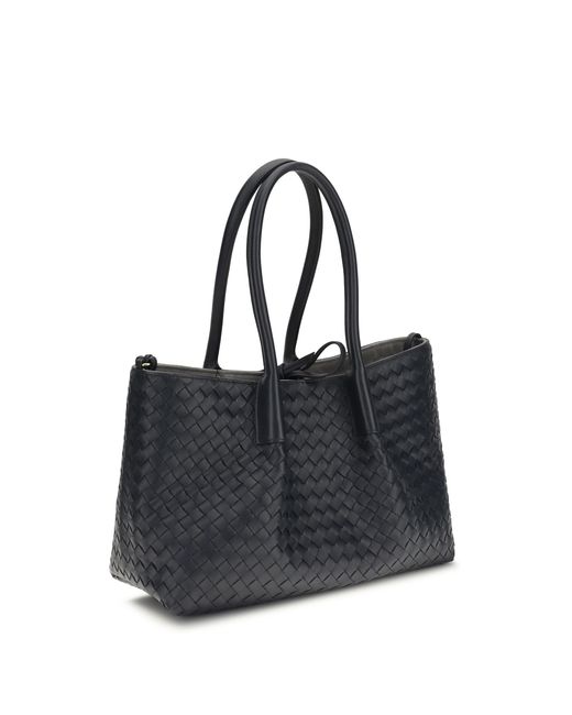 Bottega Veneta Black Tote Bag Pinacoteca Midnight-Basalt Calf Leather Shoulder