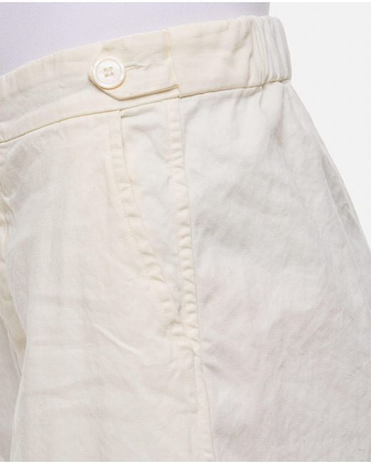 Casey Casey White Jude Femme Cotton And Linen Pants