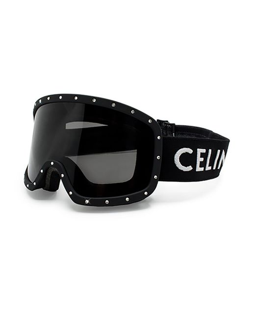 Céline Black Ski Mask With Mirrored Lens