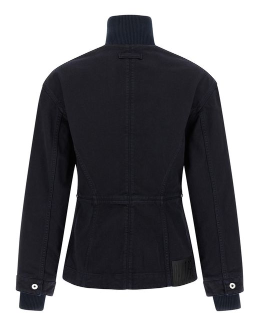 Jean Paul Gaultier Blue The Slit Denim Puffer Jackets