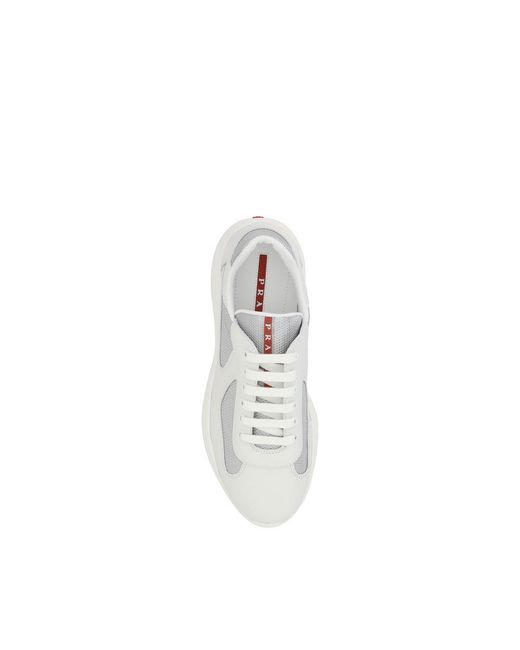 Prada White Polyamide Low Top Sneakers for men