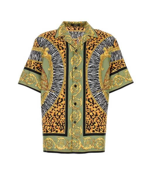 Versace Multicolor Wild Cats Shirt for men