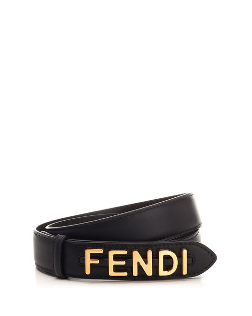 Fendi White Graphy Belt