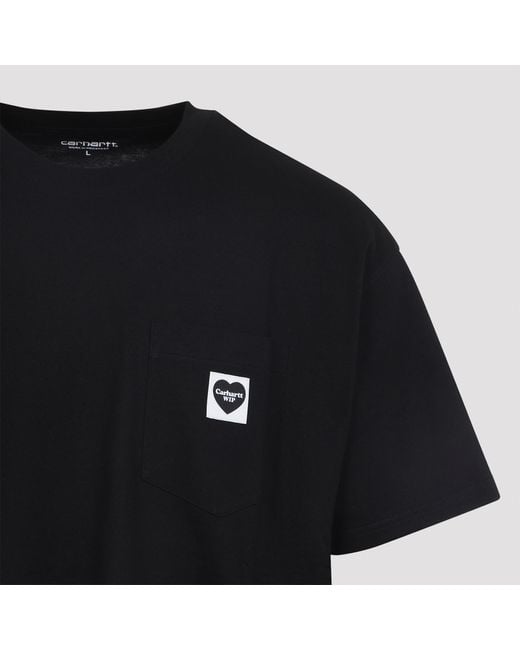 Carhartt Black Short Sleeves Pocket Heart T-Shirt for men