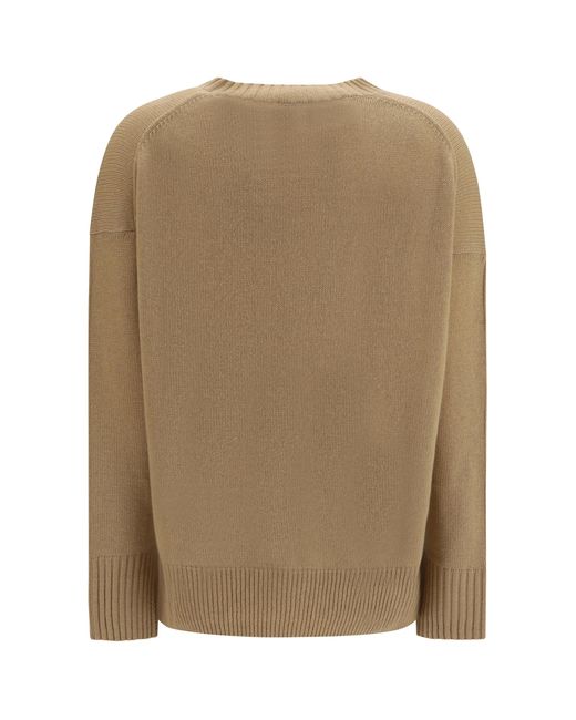 Allude Natural Cashmere Crewneck Sweater Kashmir/Capra Hircus